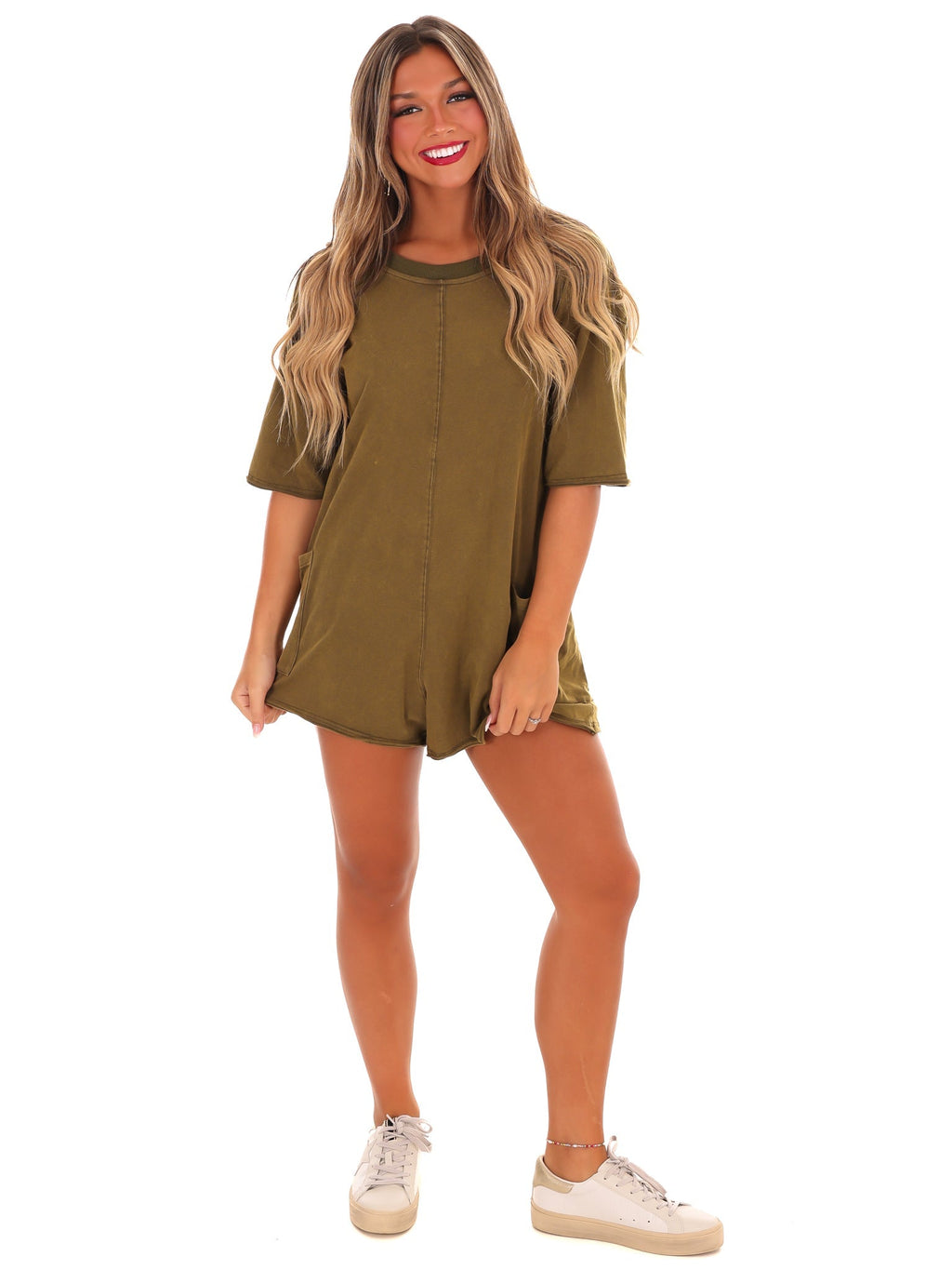 All Yours Washed Romper