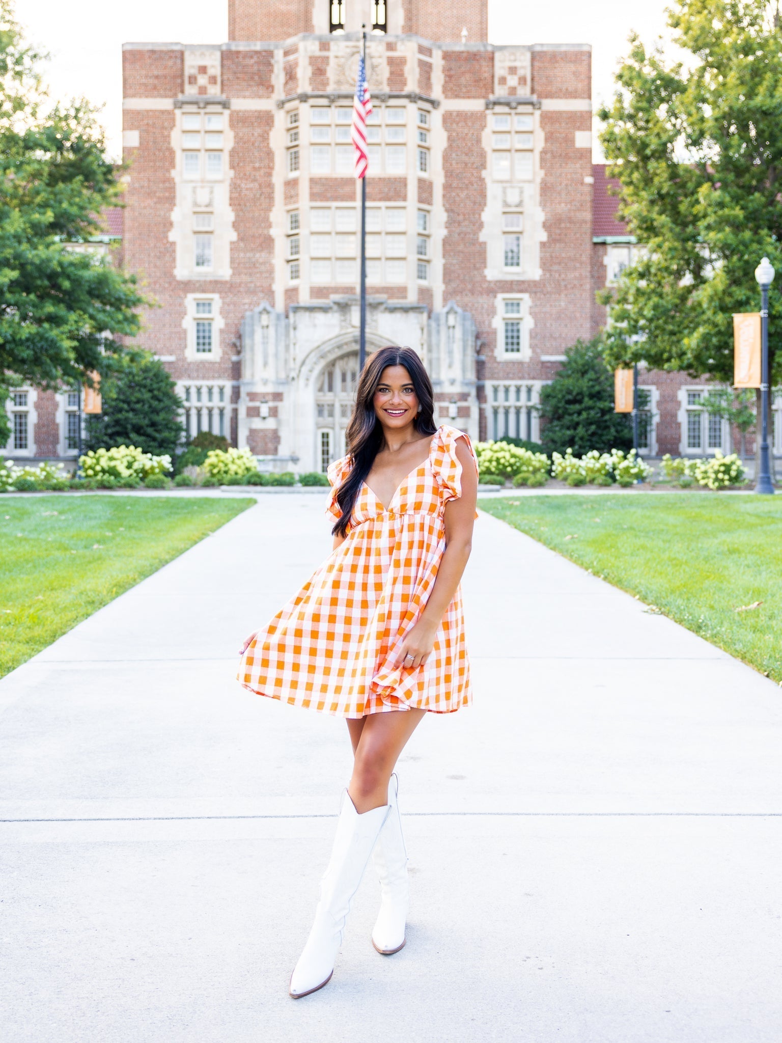 Get Rowdy Gingham Dress