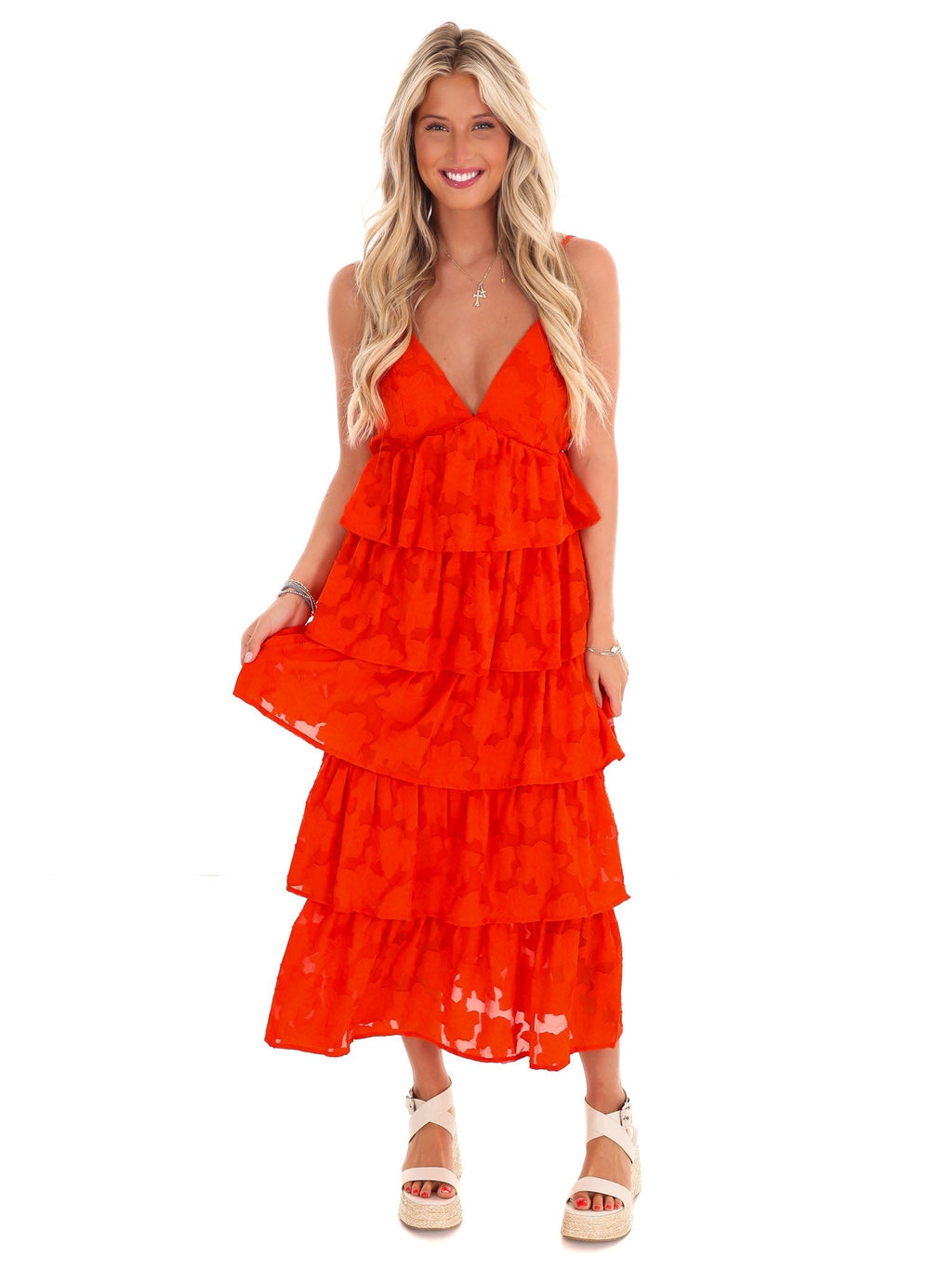 Choose Happiness Textured Midi Dress