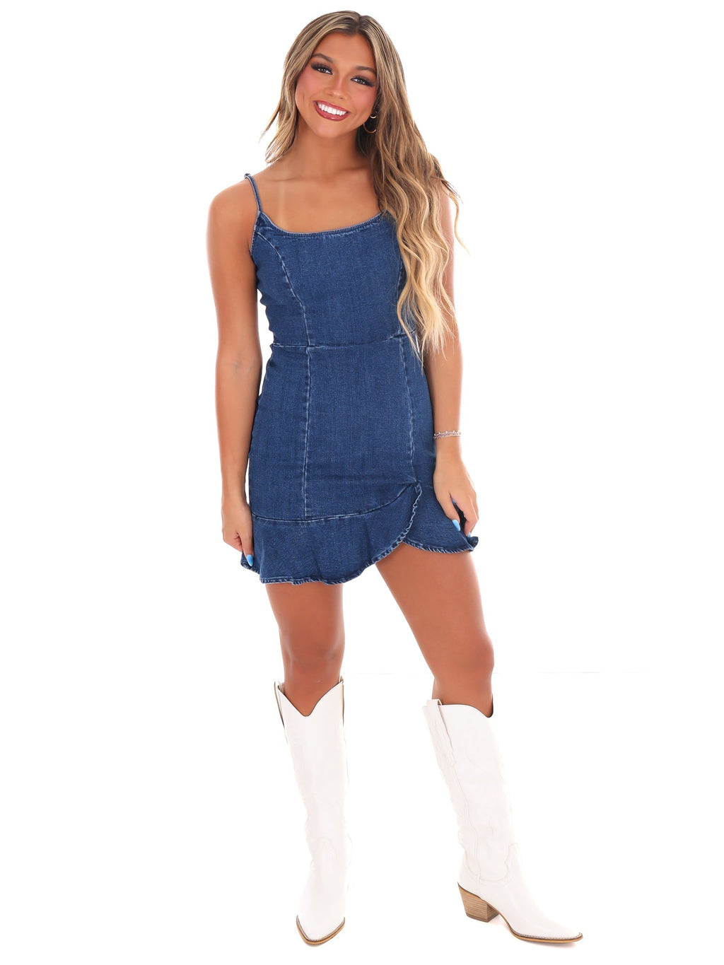 Express Yourself Denim Mini Dress