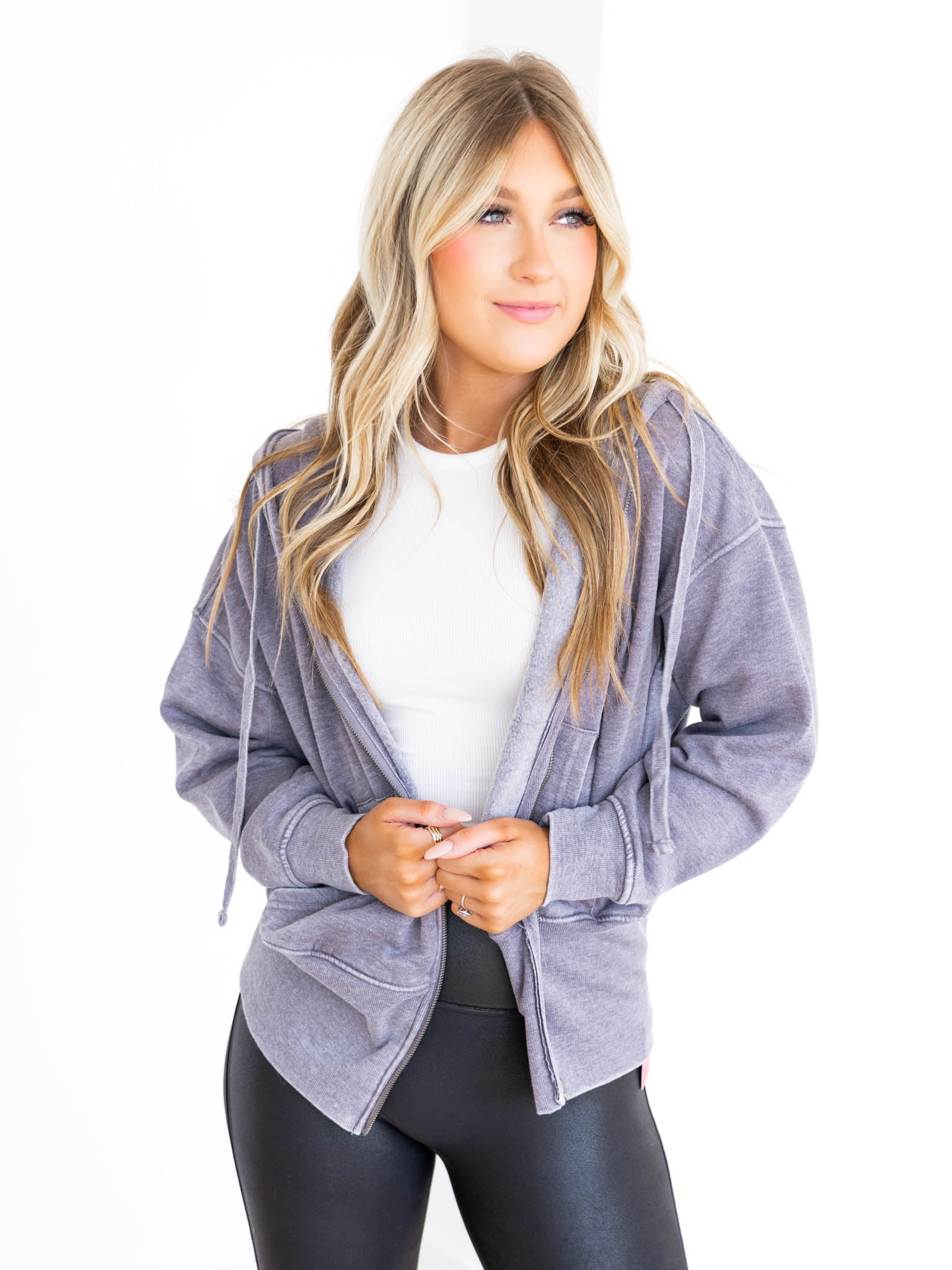 For A Long Time Fleece Hoodie Jacket