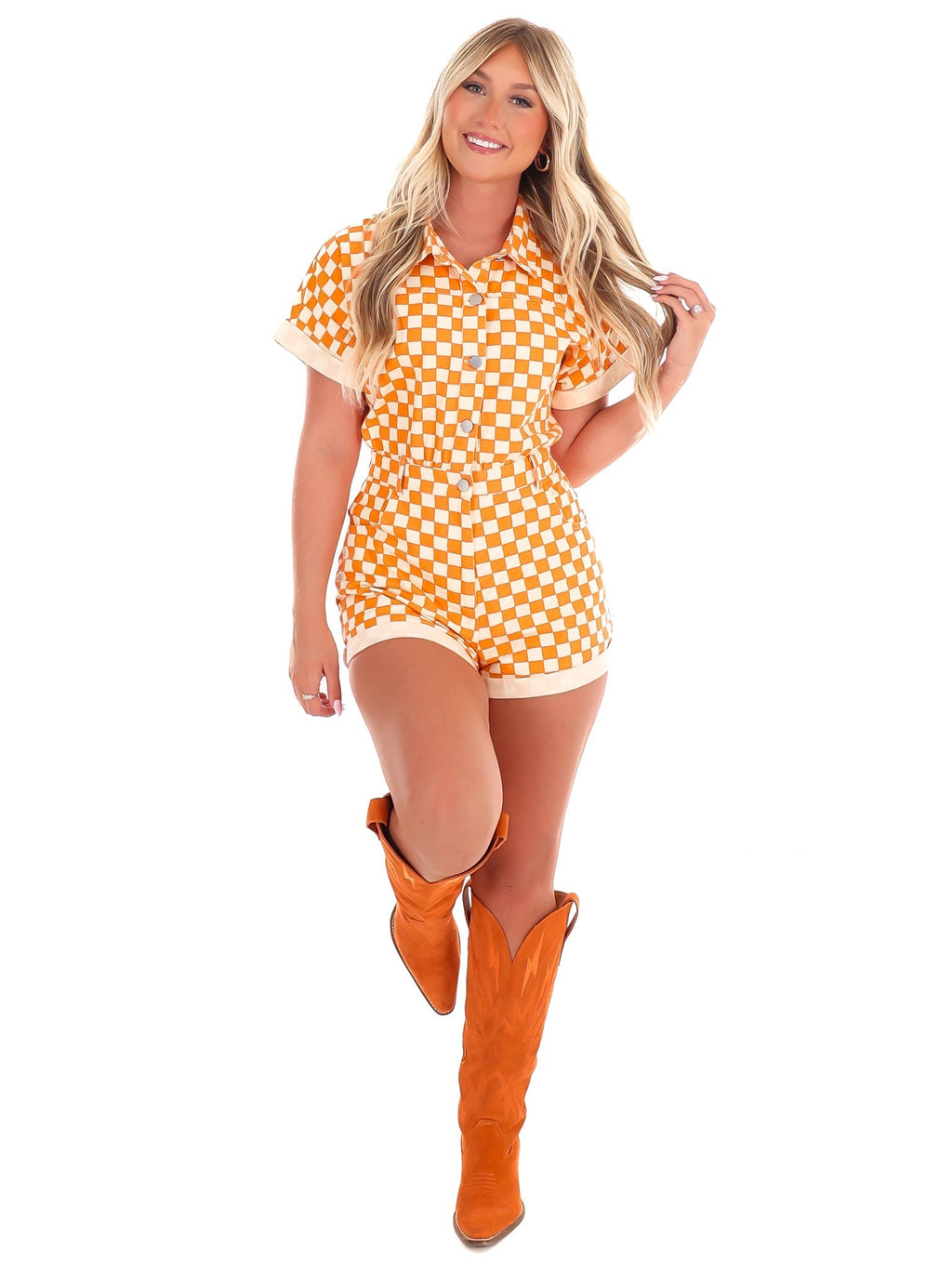 Gameday Fit Check Denim Romper