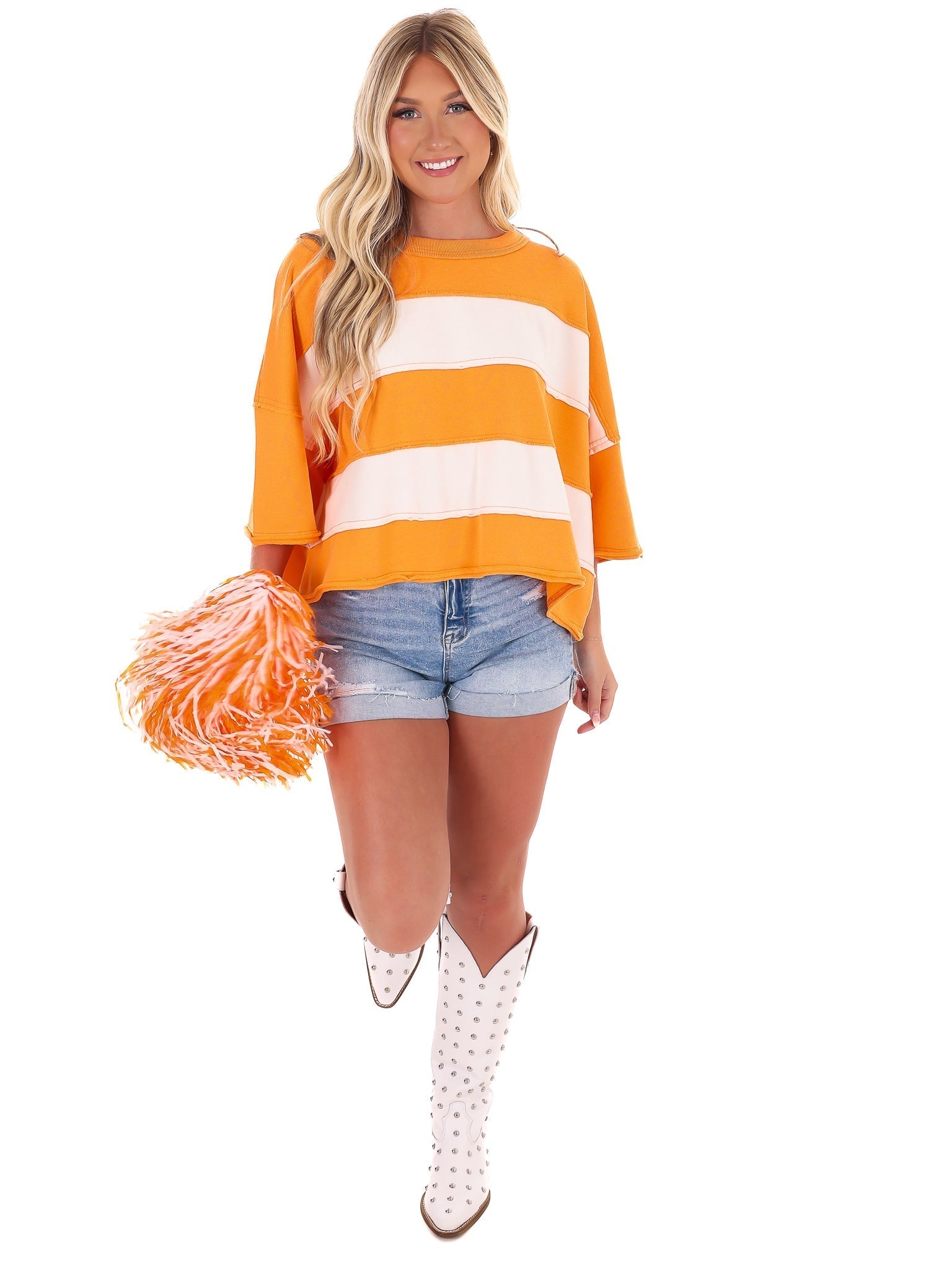 Gridiron Galore Colorblock Top