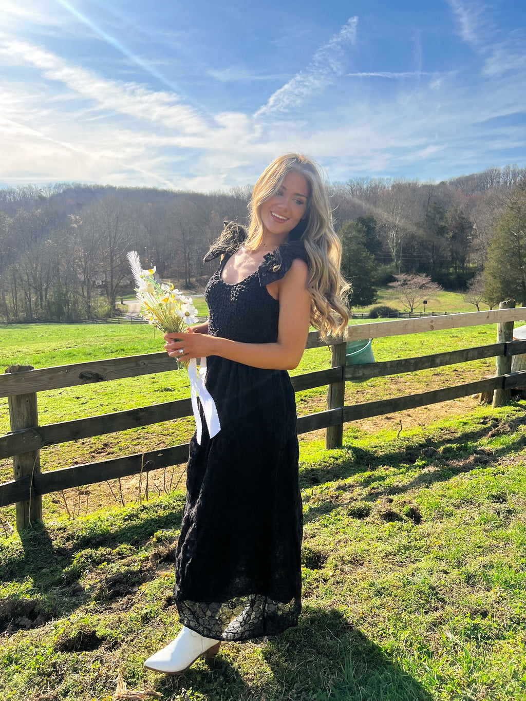 Hello Beautiful Embroidered Midi Dress