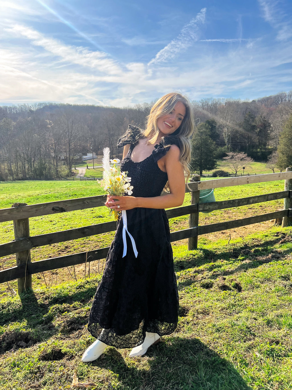 Hello Beautiful Embroidered Midi Dress