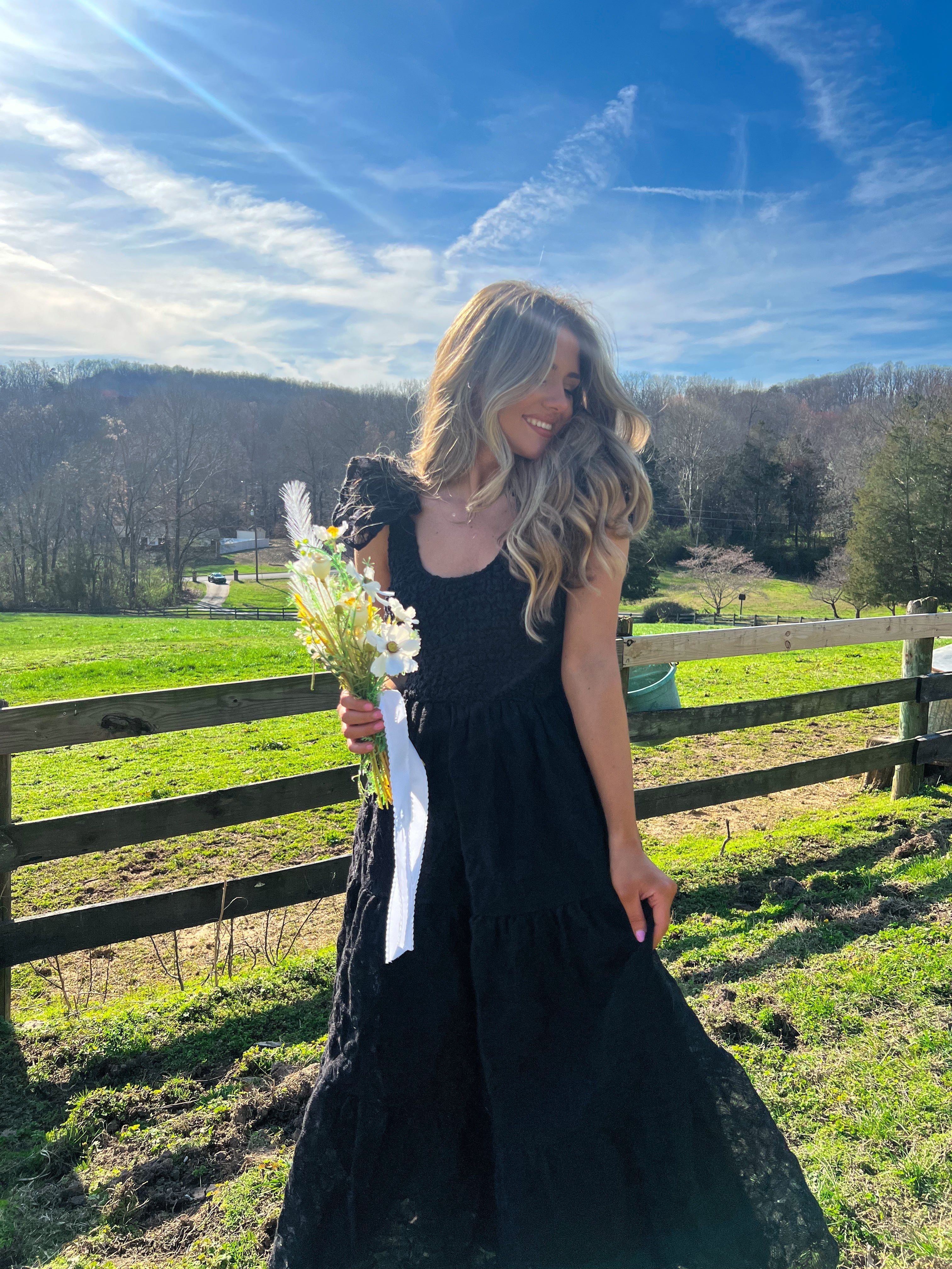 Hello Beautiful Embroidered Midi Dress