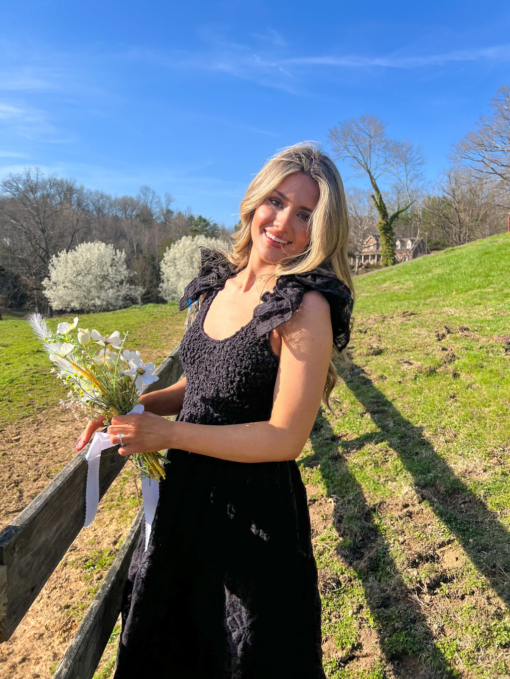 Hello Beautiful Embroidered Midi Dress