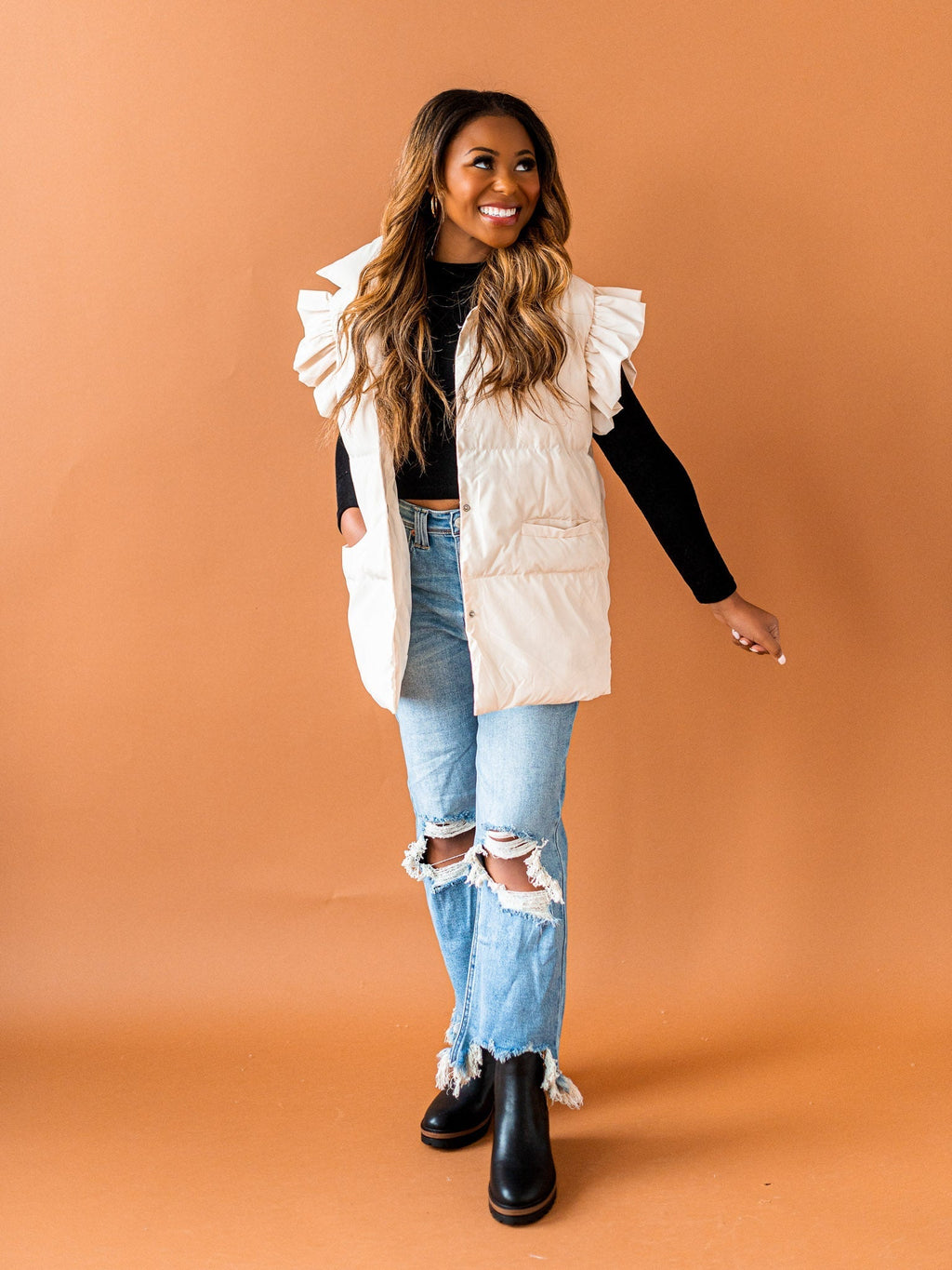 Good Idea Ruffle Sleeve Vest