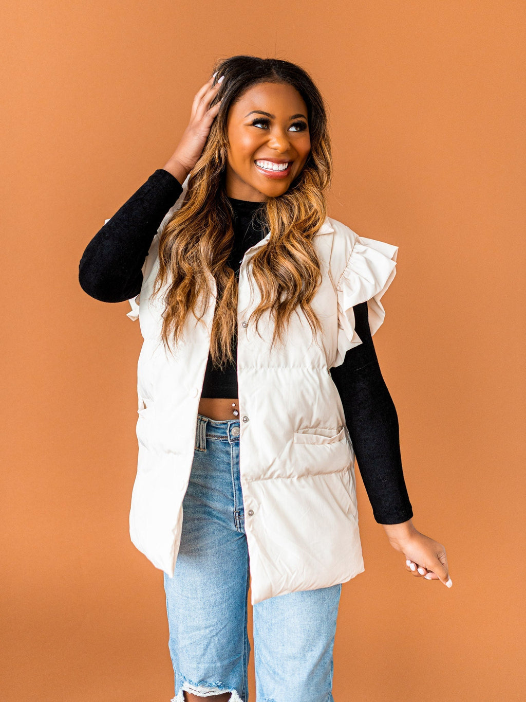 Good Idea Ruffle Sleeve Vest