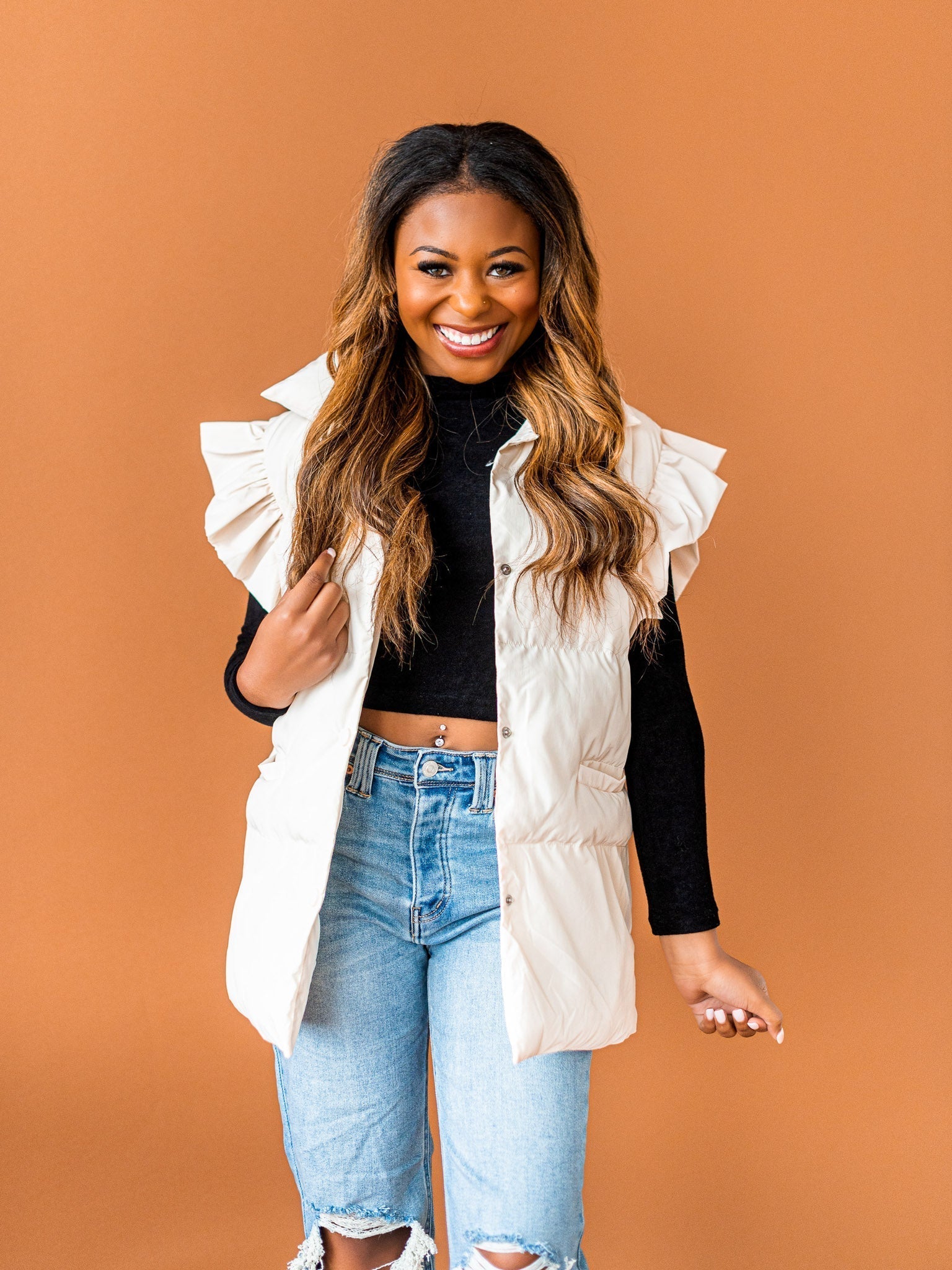 Good Idea Ruffle Sleeve Vest