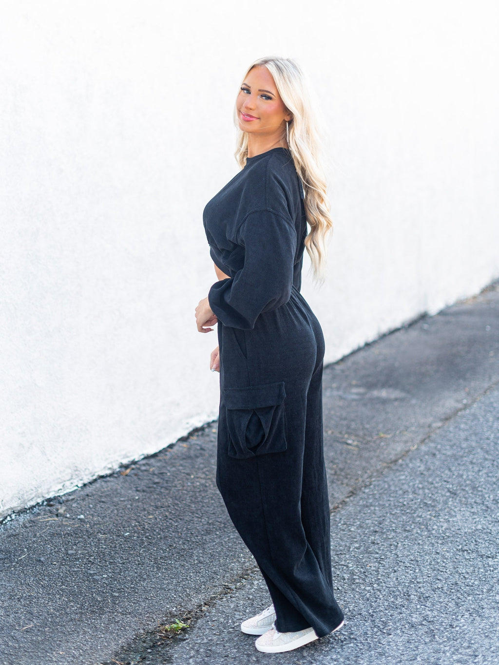 Eyes Closed Corduroy Two Piece Set