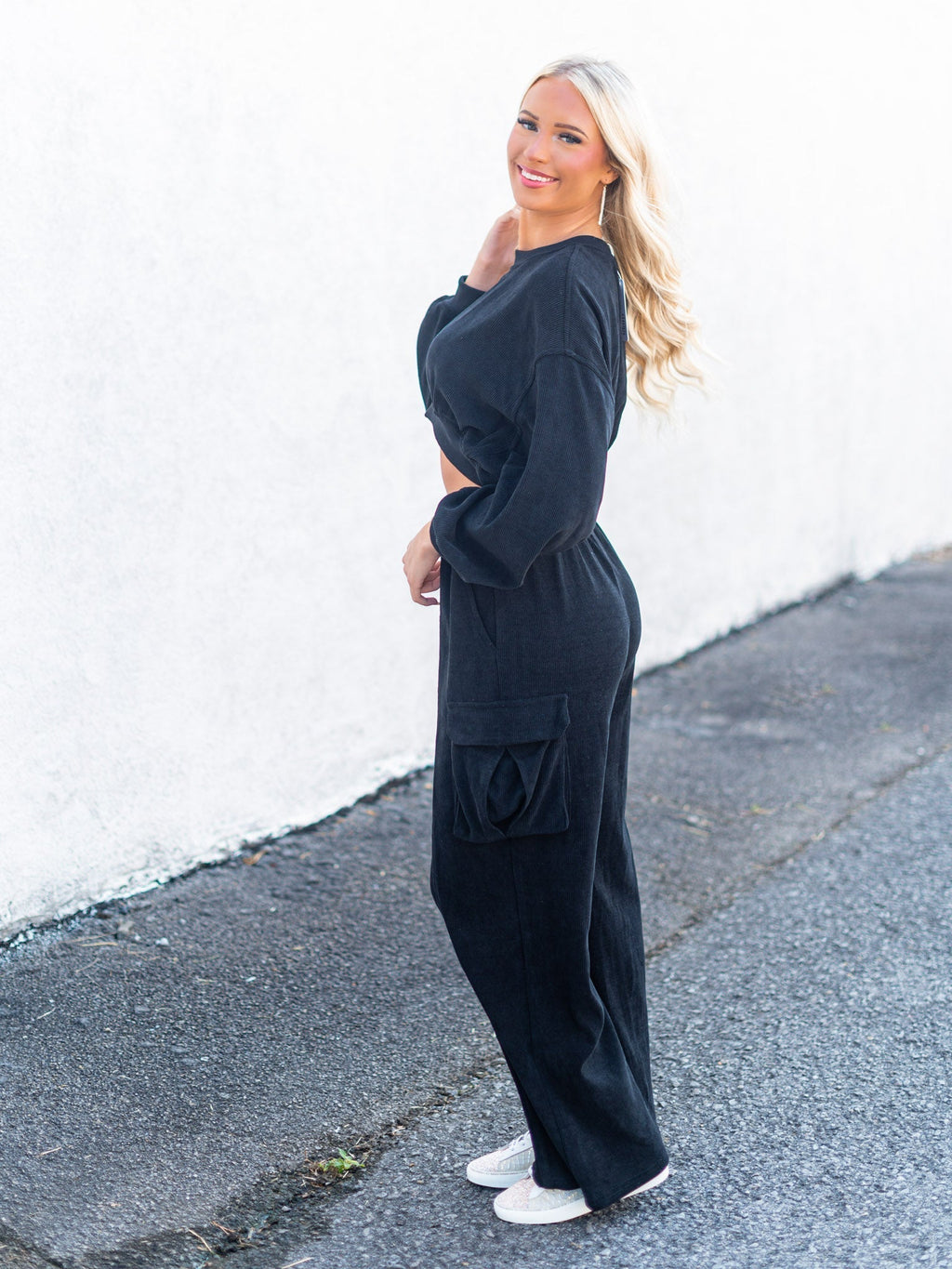 Eyes Closed Corduroy Two Piece Set