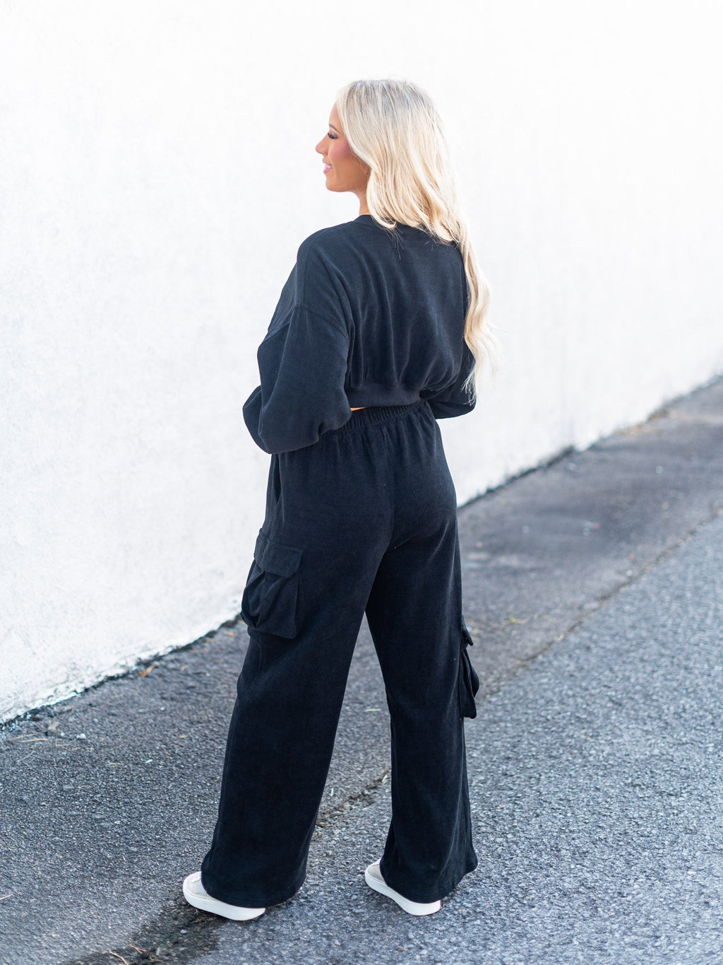 Eyes Closed Corduroy Two Piece Set