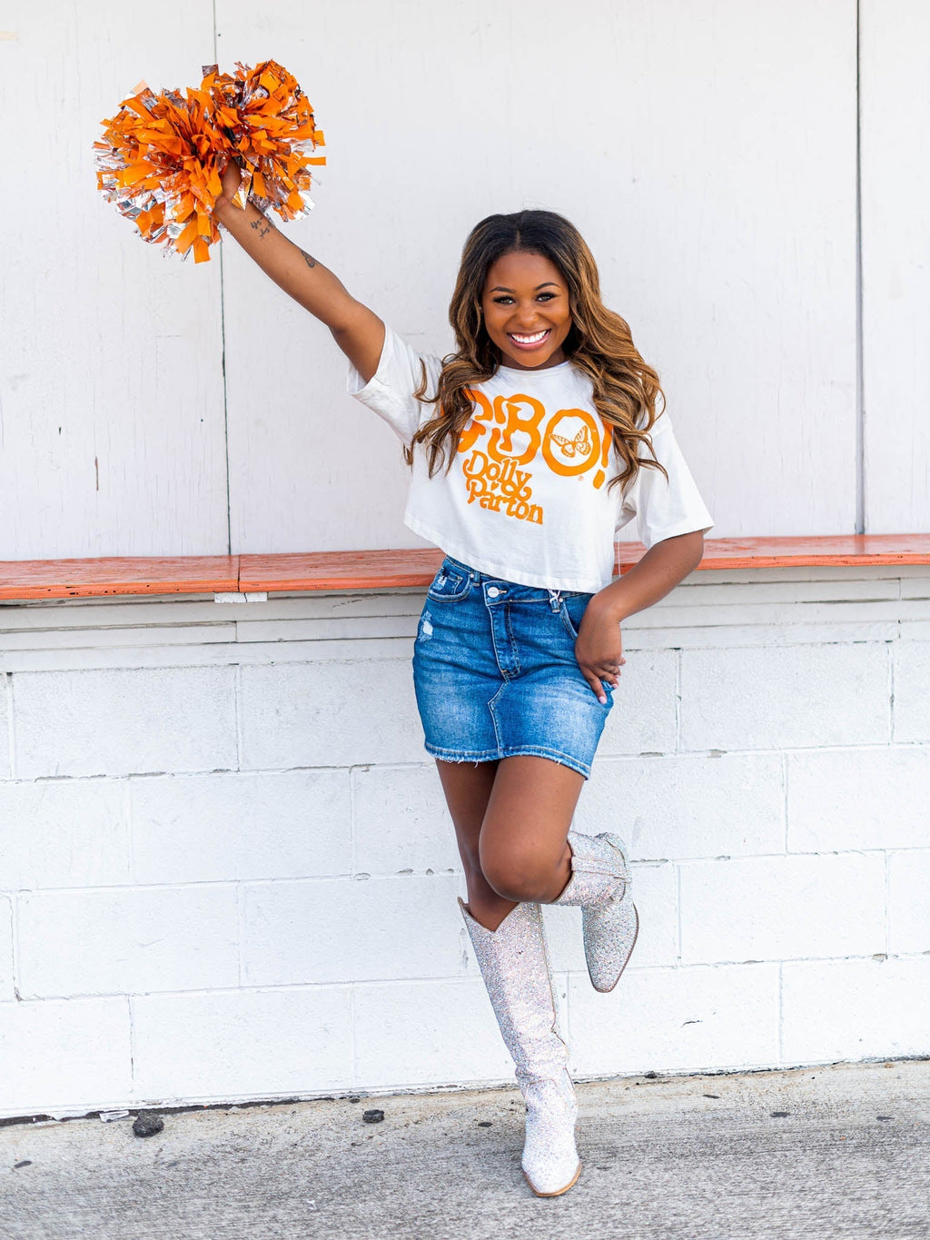 Dolly Parton GBO Butterfly Cropped Tee