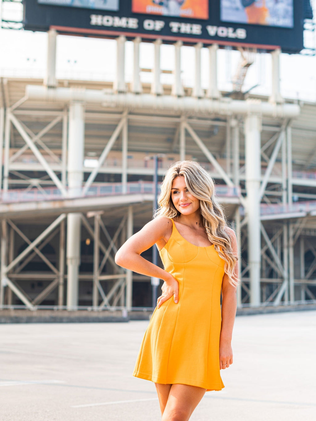 Check the Scoreboard Flare Mini Dress