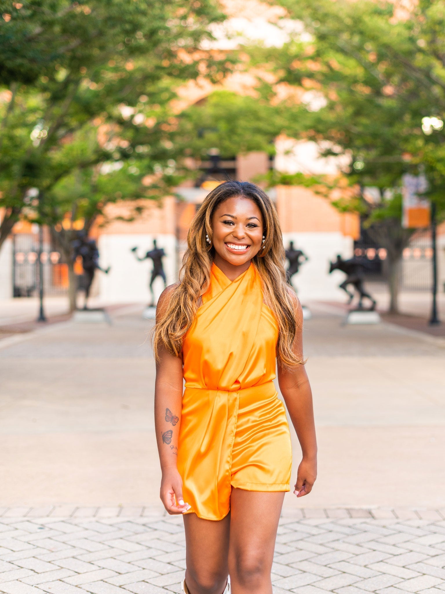 Field Goal Frenzy Satin Romper