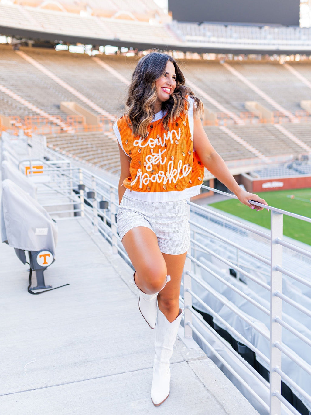 Down Set Sparkle Sweater Vest