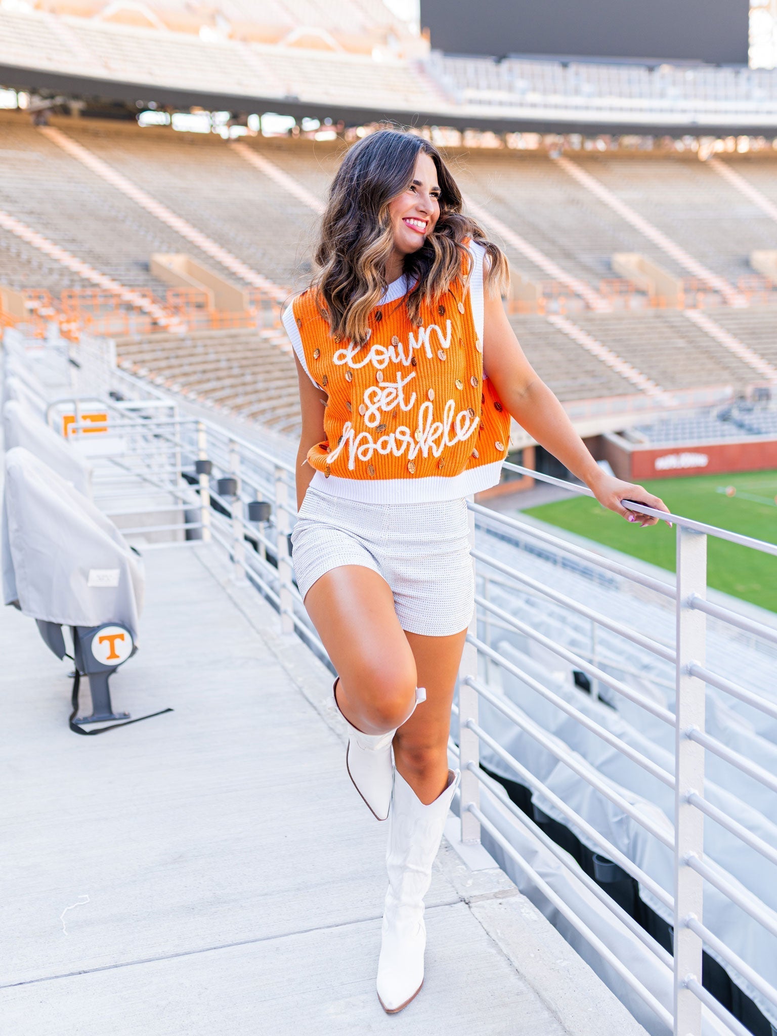 Down Set Sparkle Sweater Vest