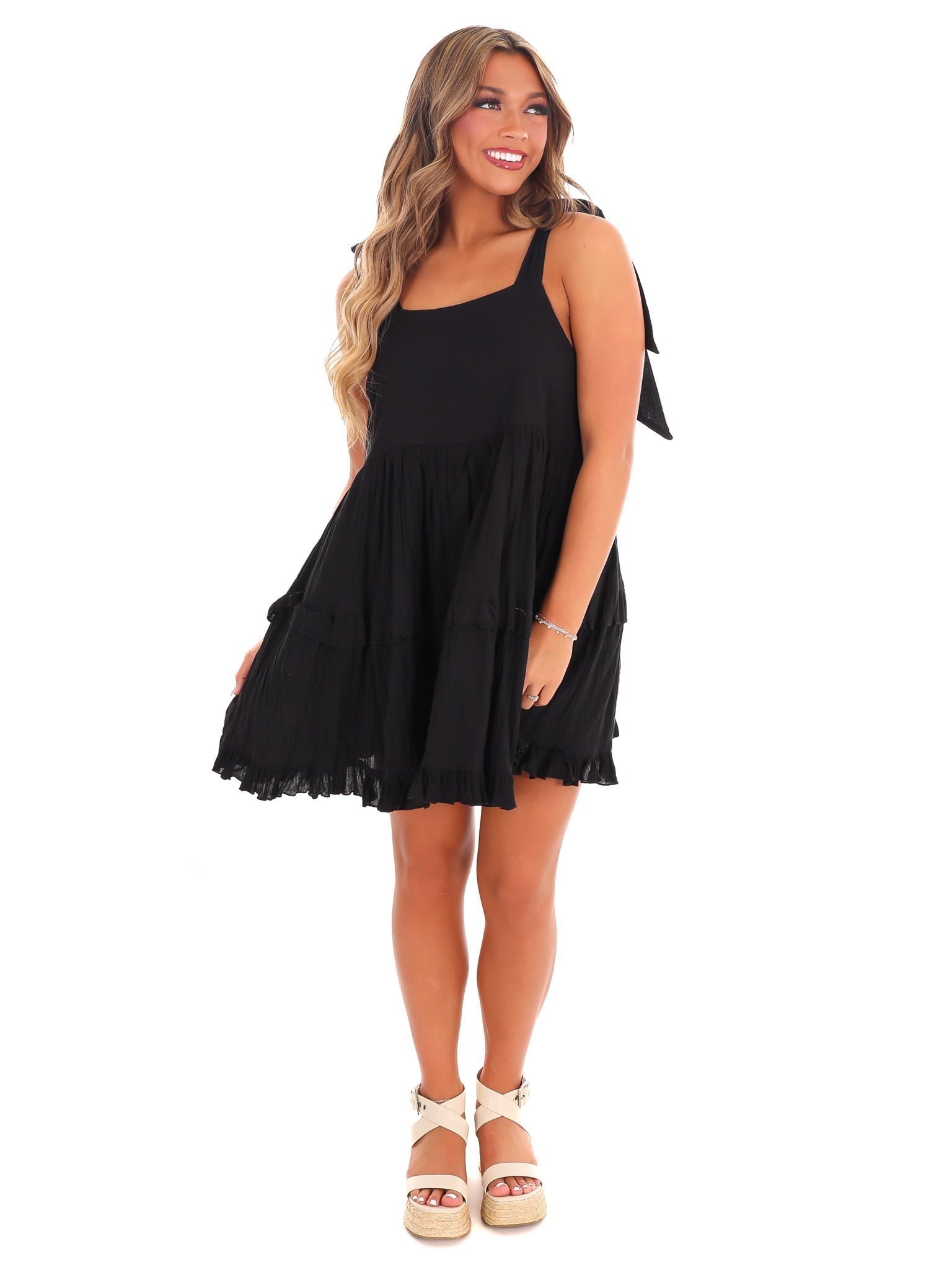 About the Girl Tie Strap Dress