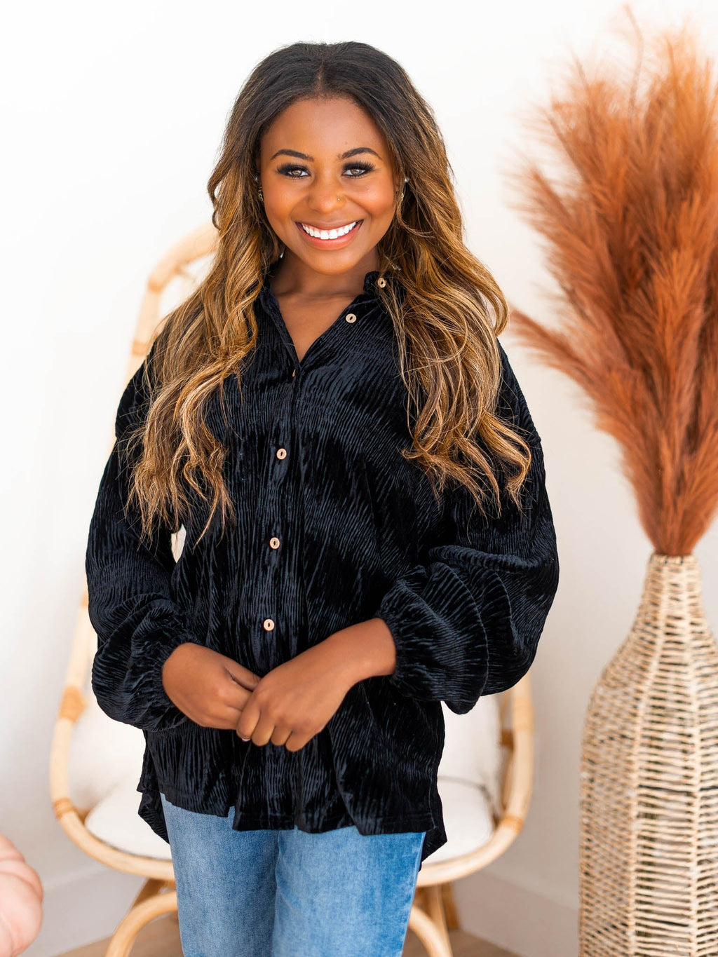 Happy Thoughts Velvet Top