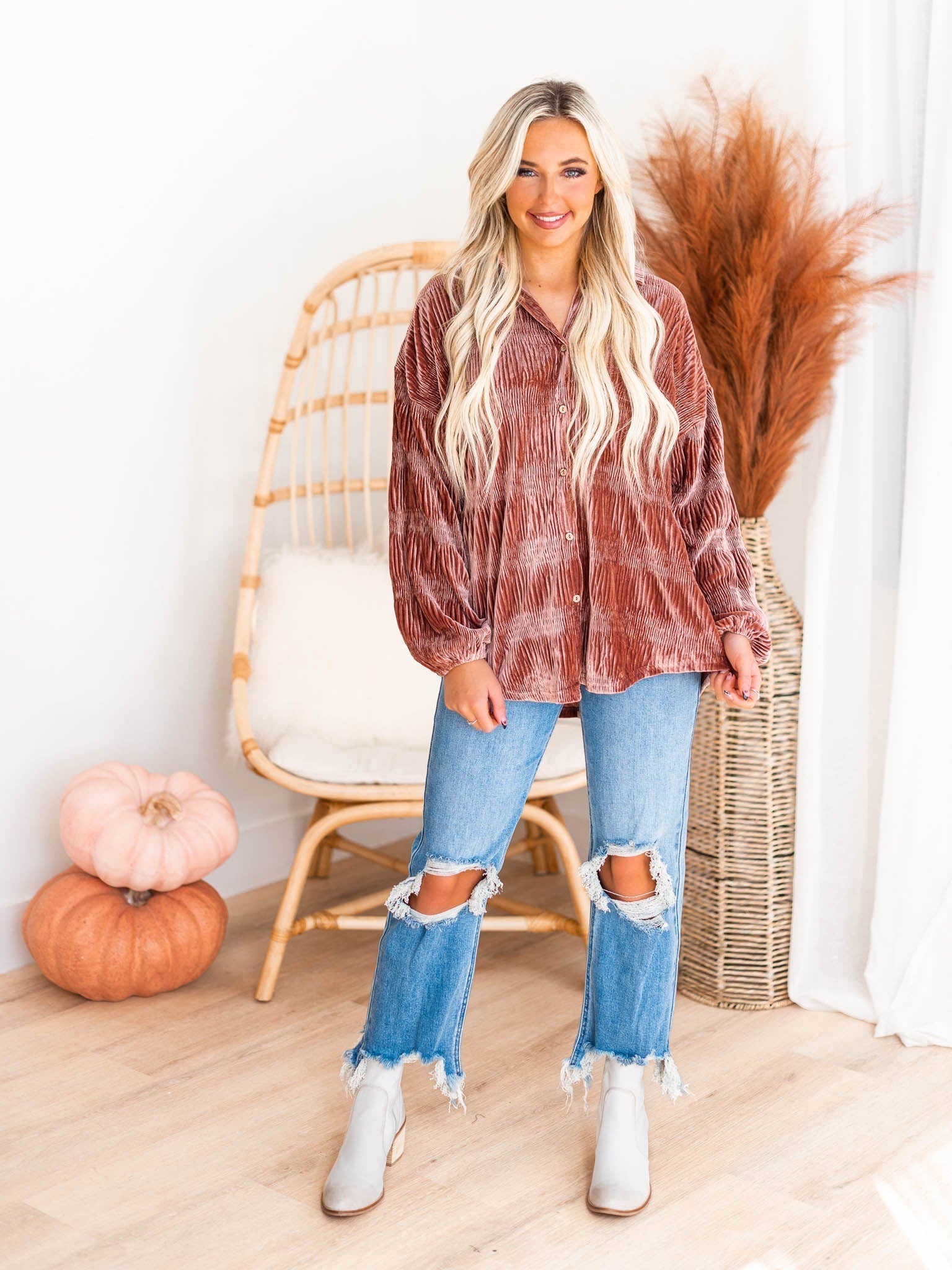 Happy Thoughts Velvet Top