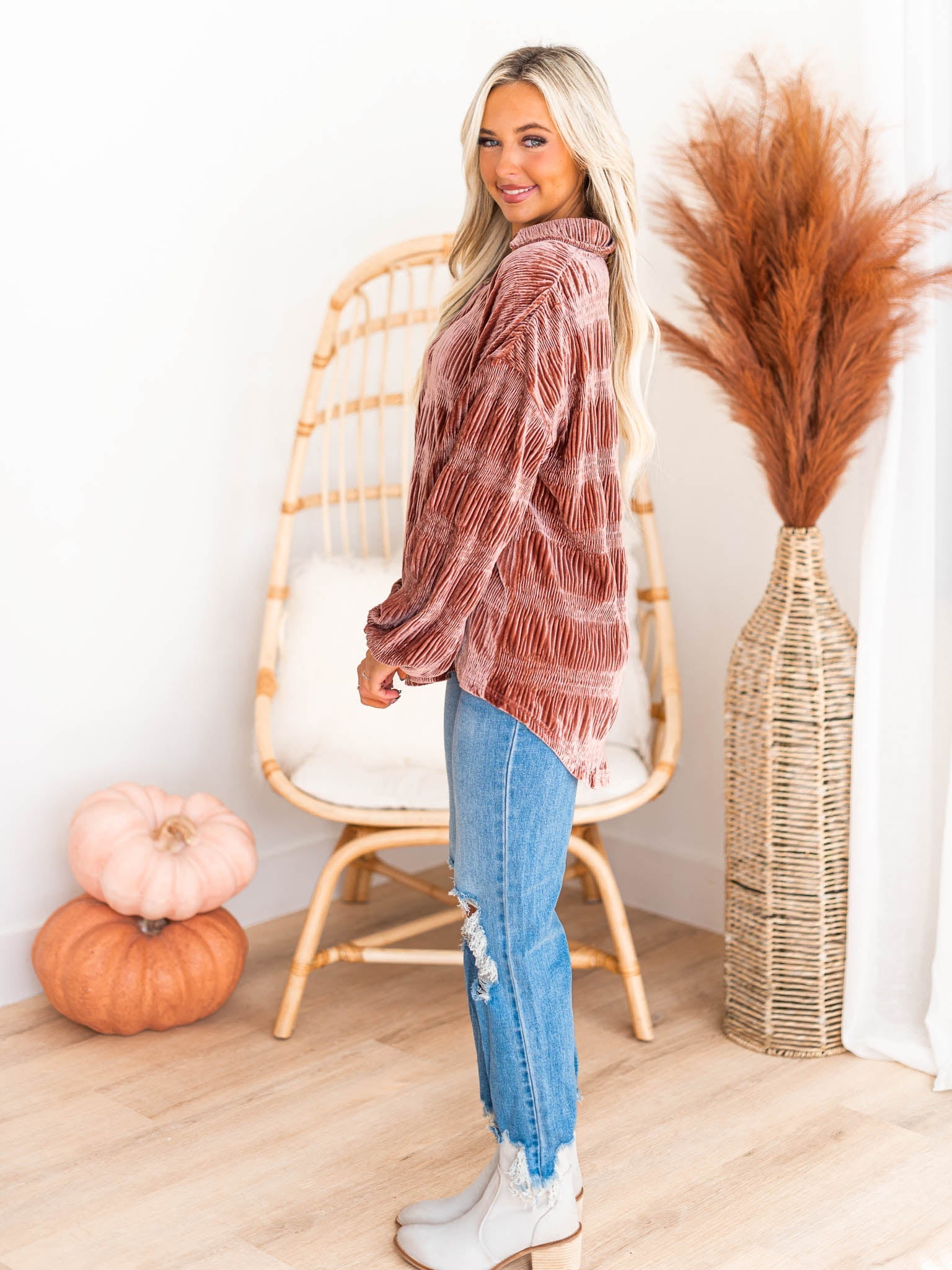 Happy Thoughts Velvet Top