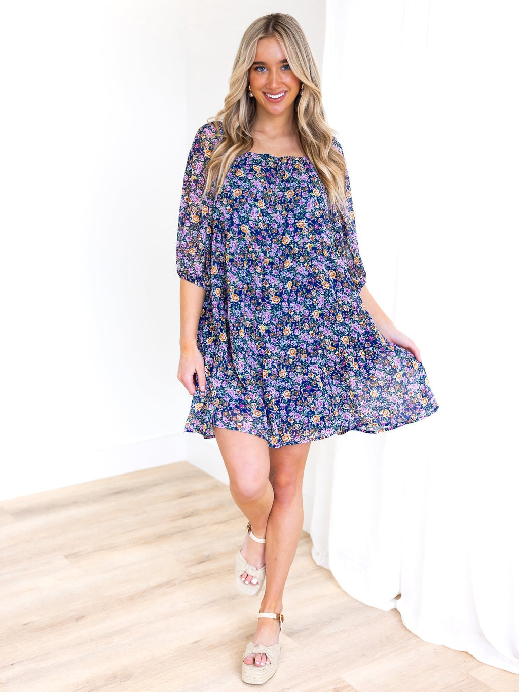 Good Mood Floral Mini Dress