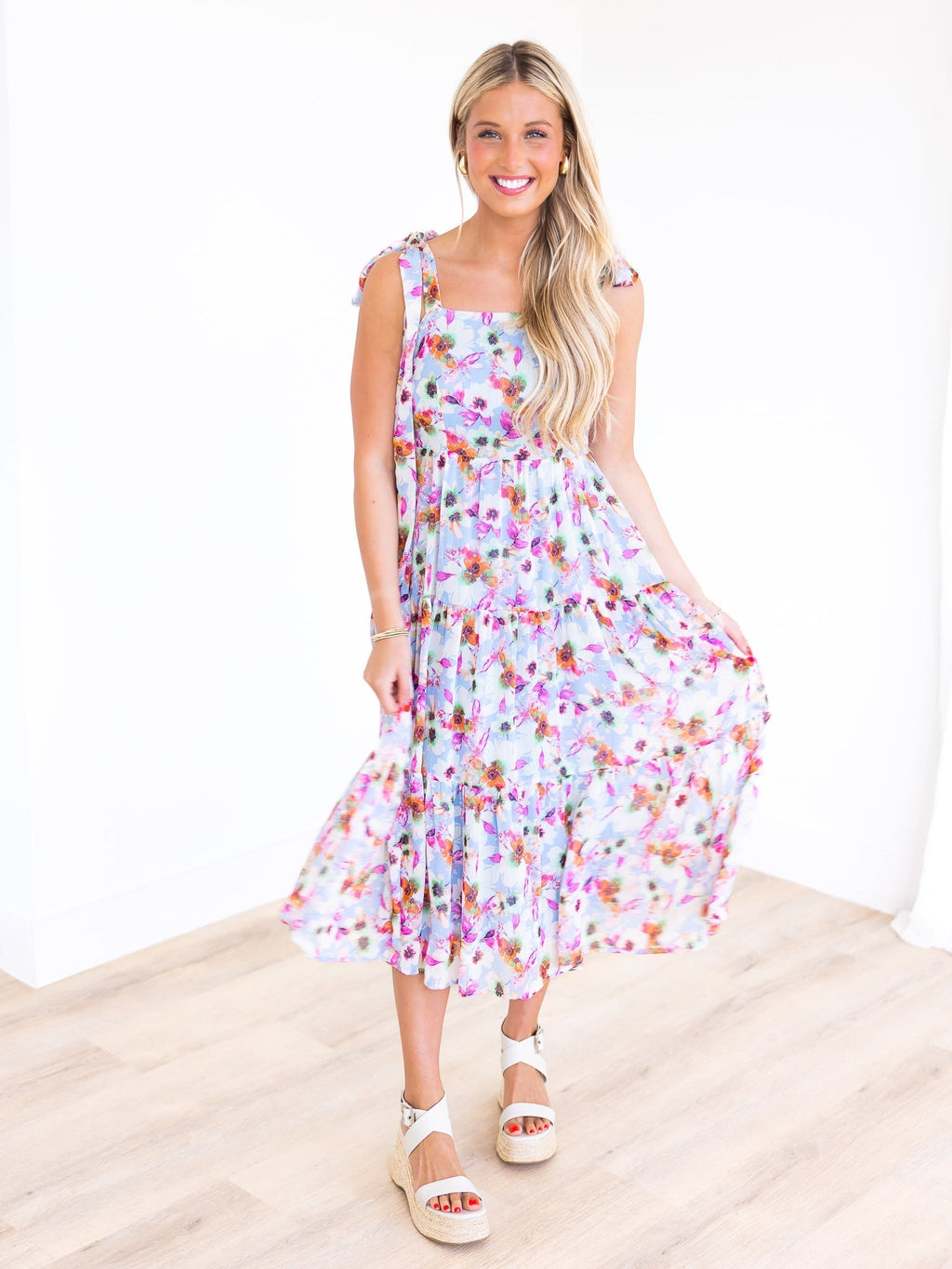 Because I'm Happy Floral Maxi Dress