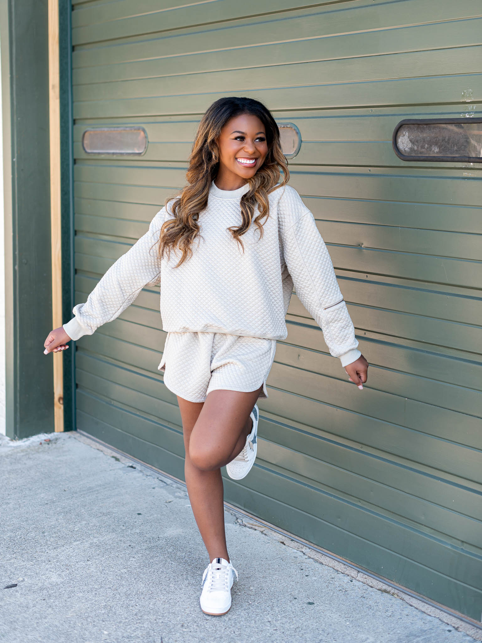 Front Page Quilted Two Piece Set