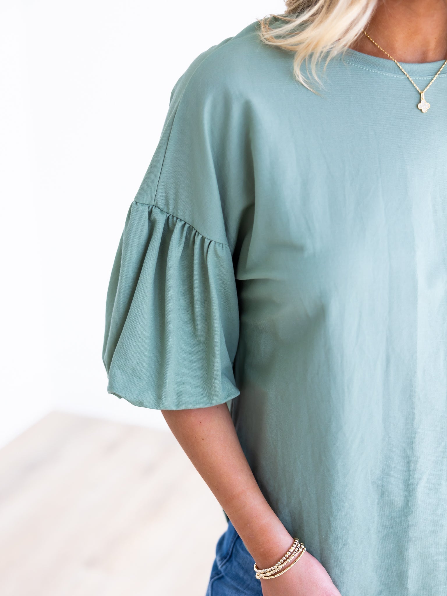 Days Like This Bubble Sleeve Top