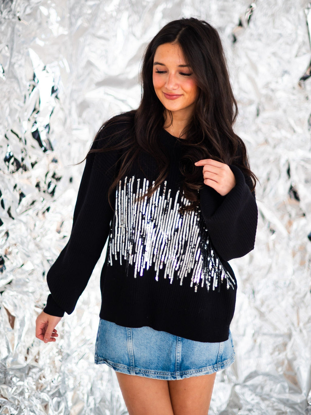 Curvy Sparkle Like Diamonds Sweater