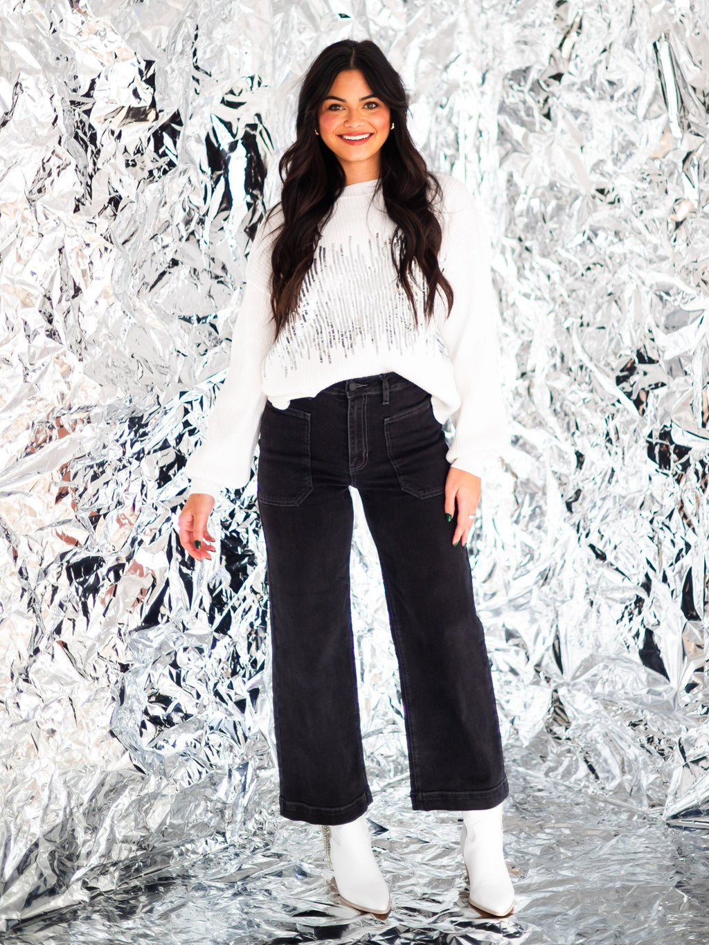 Curvy Sparkle Like Diamonds Sweater