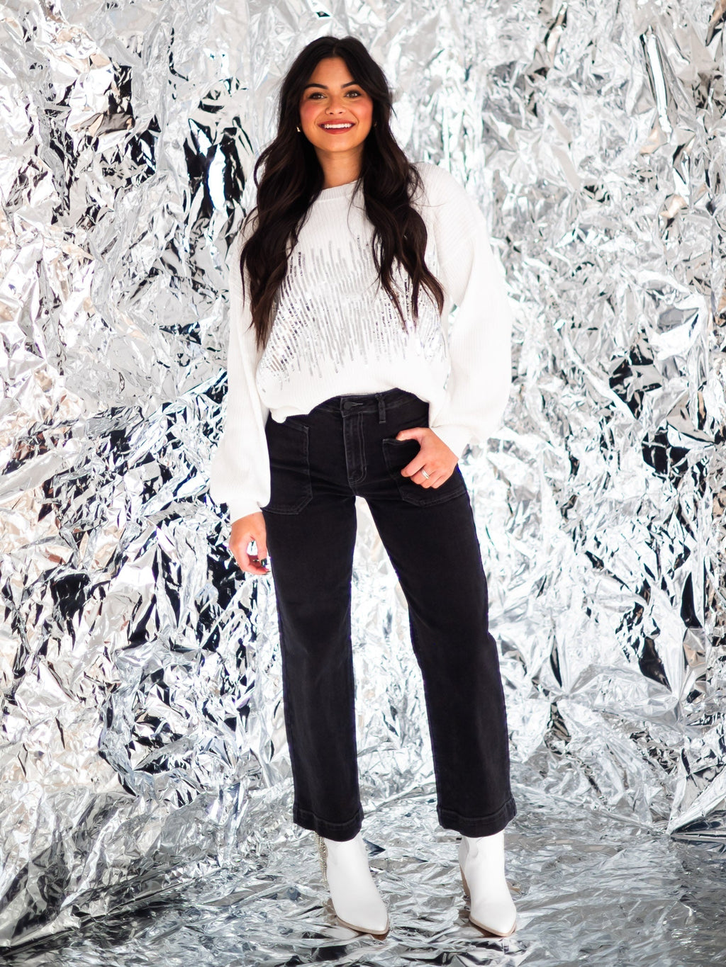 Curvy Sparkle Like Diamonds Sweater