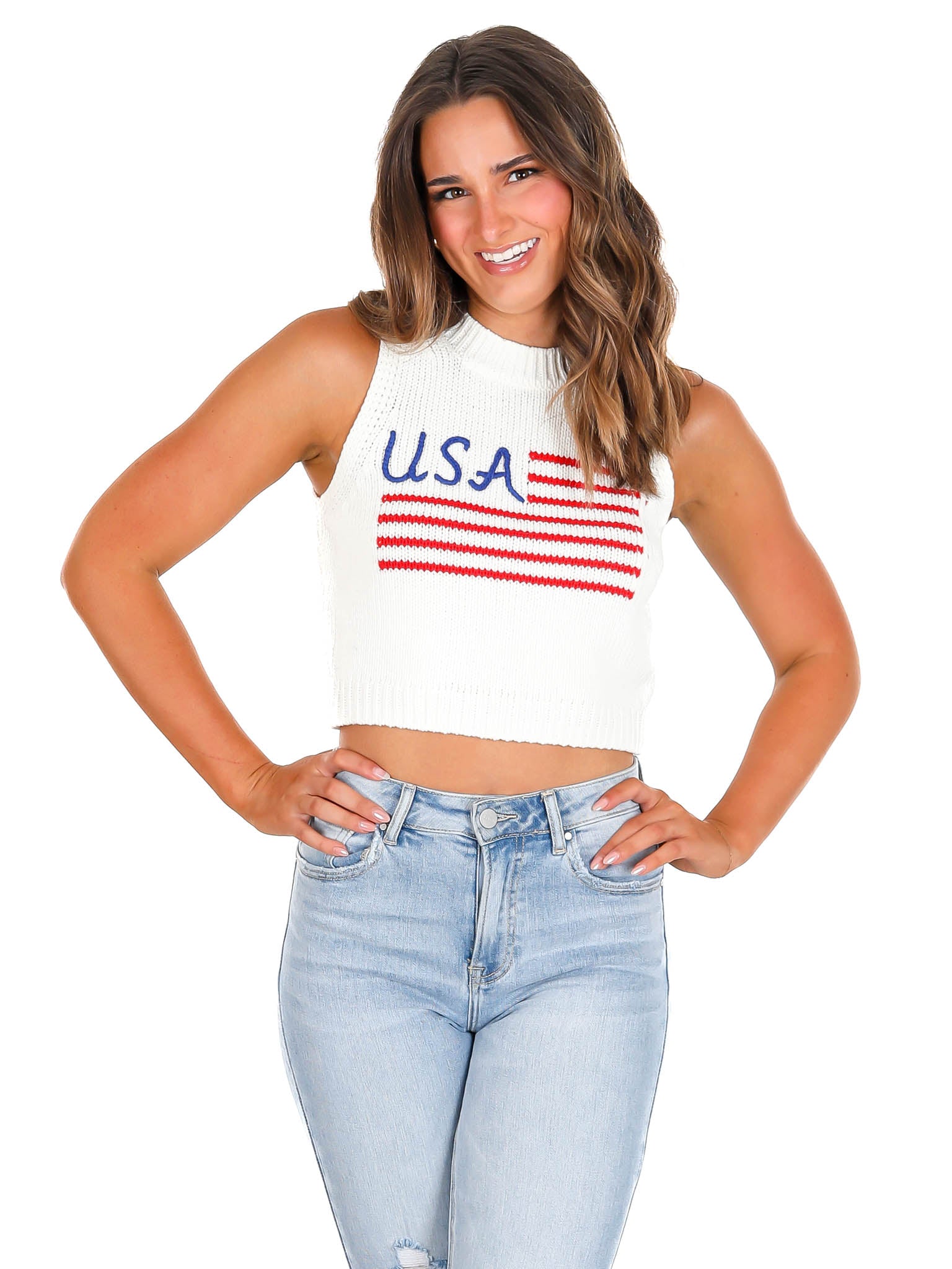Born to Sparkle USA Crop Top