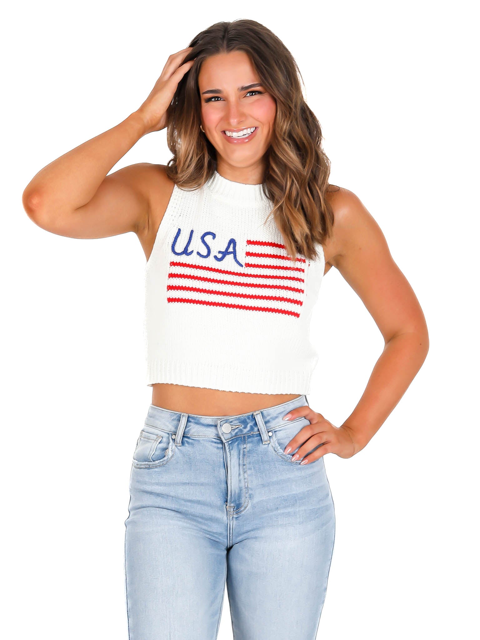 Born to Sparkle USA Crop Top