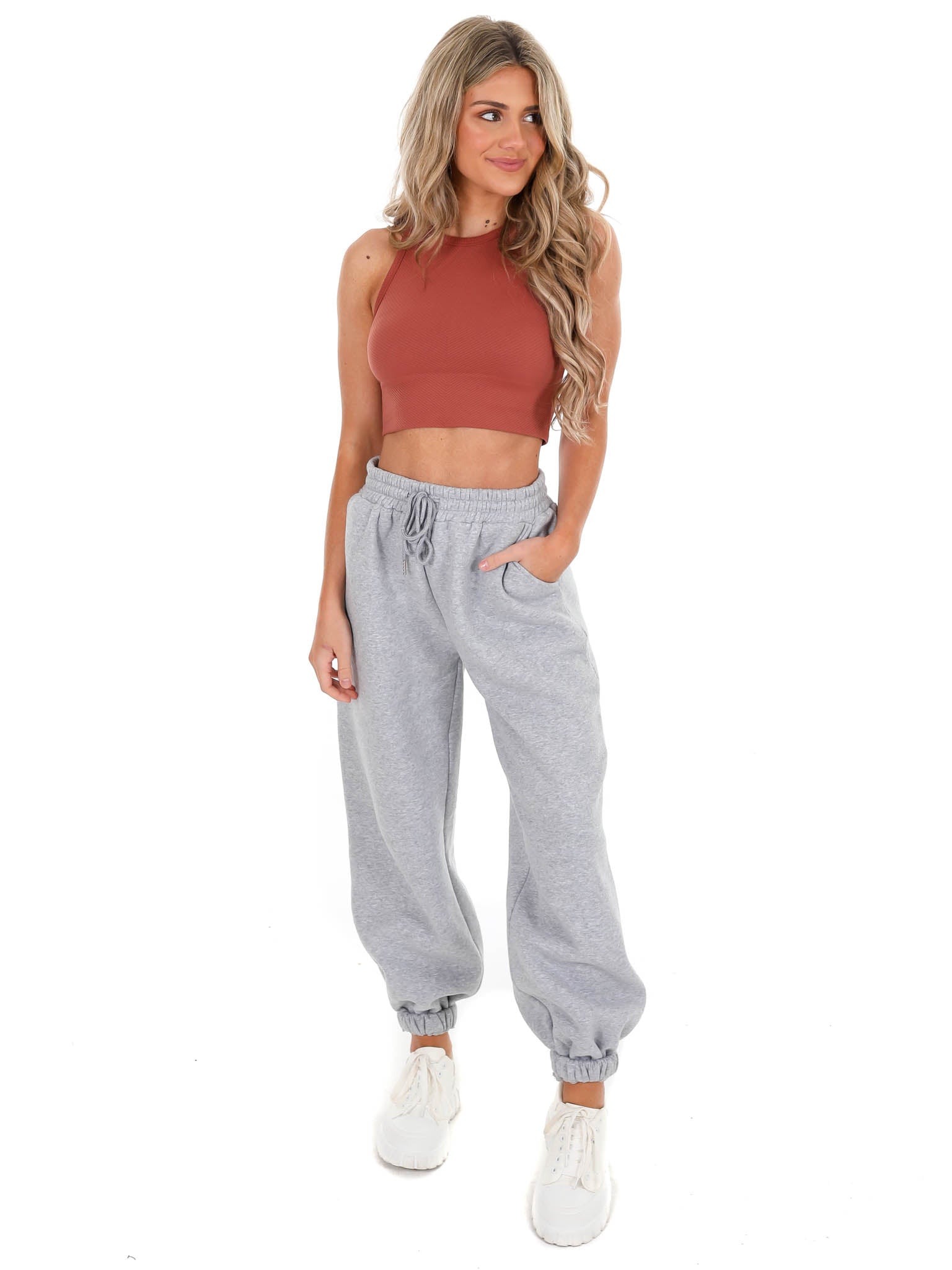 Believe in Me Chevron Crop Top