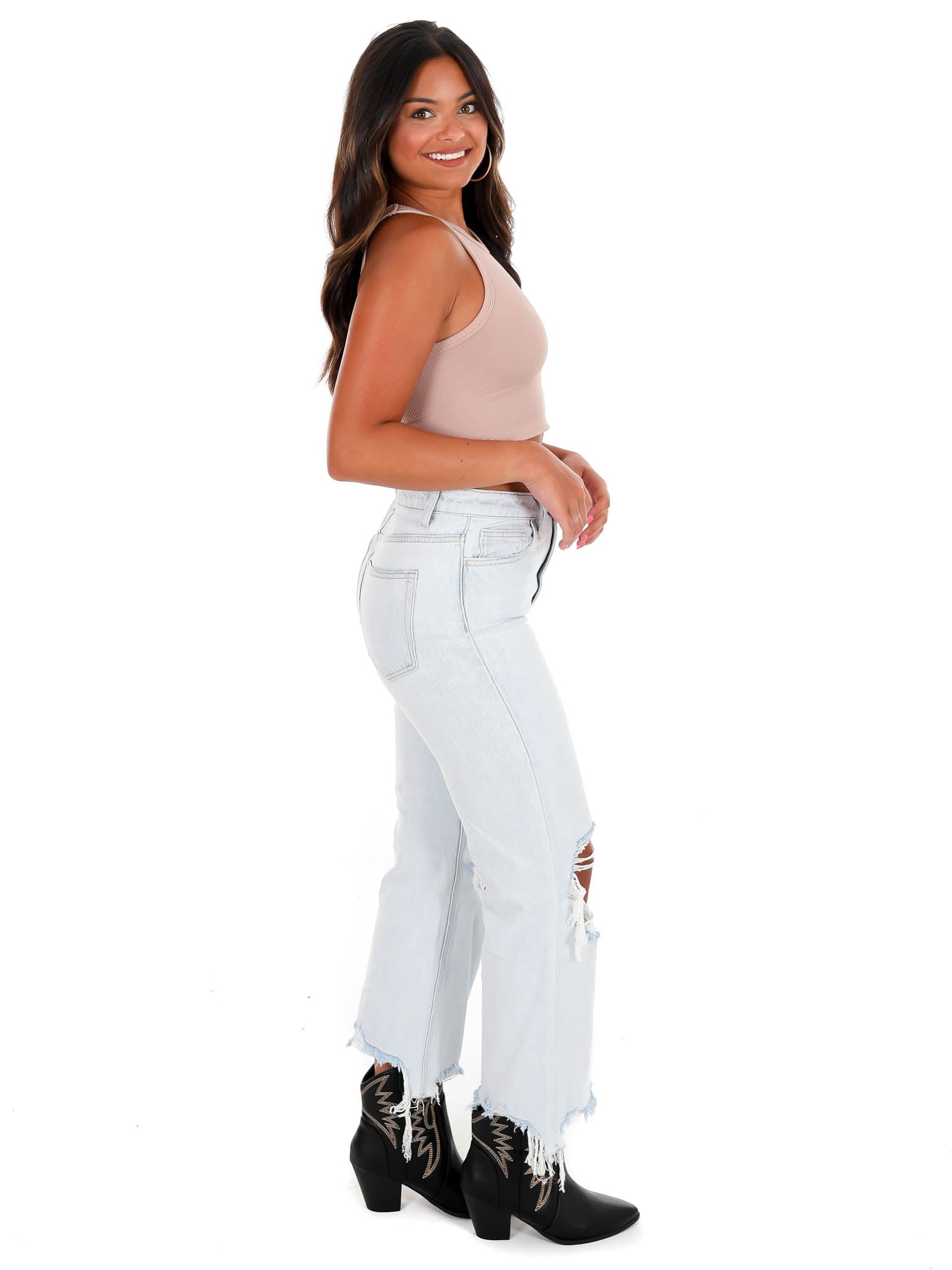 Believe in Me Chevron Crop Top