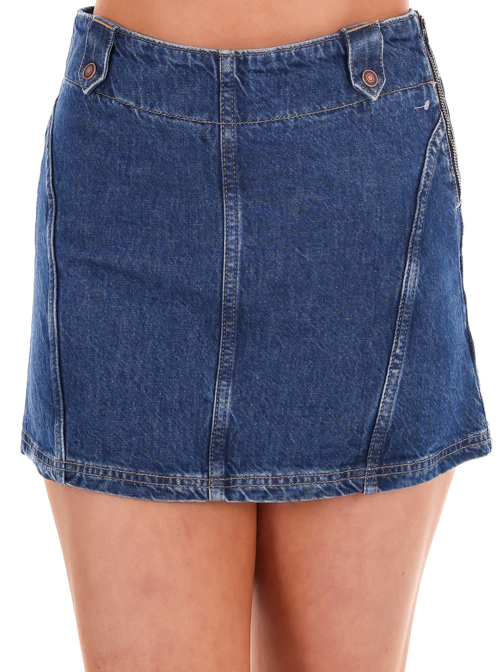 Free People Runaway Denim Skirt
