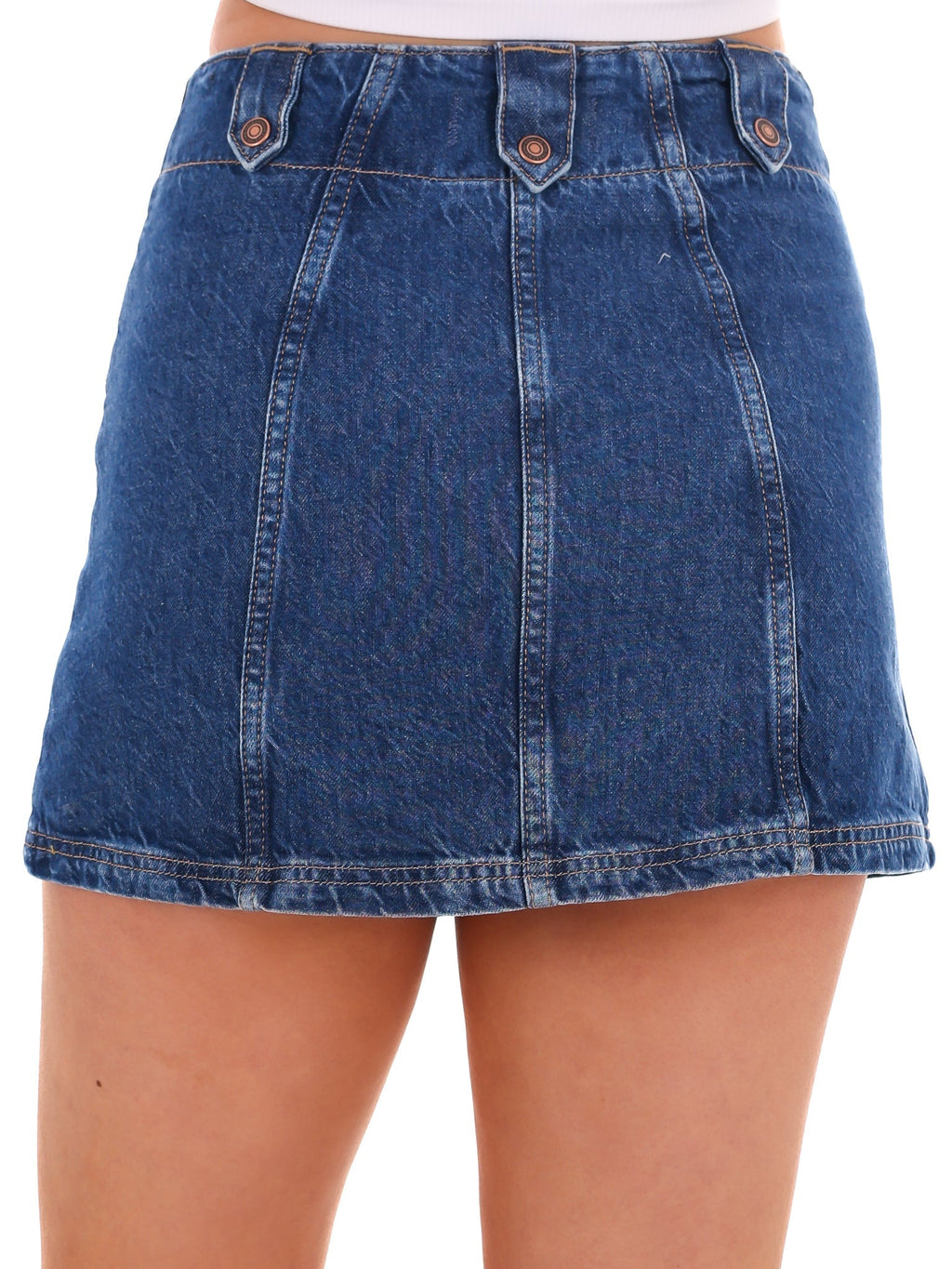 Free People Runaway Denim Skirt