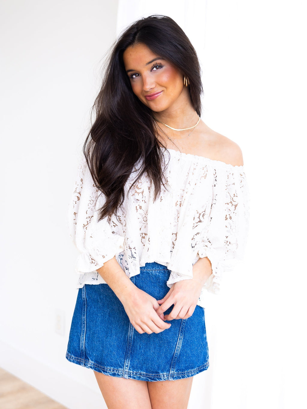 Free People Stacey Lace Top