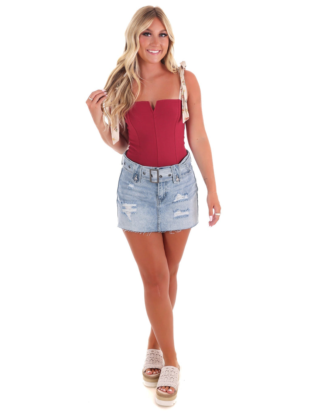 Free People Printed Lola Bodysuit