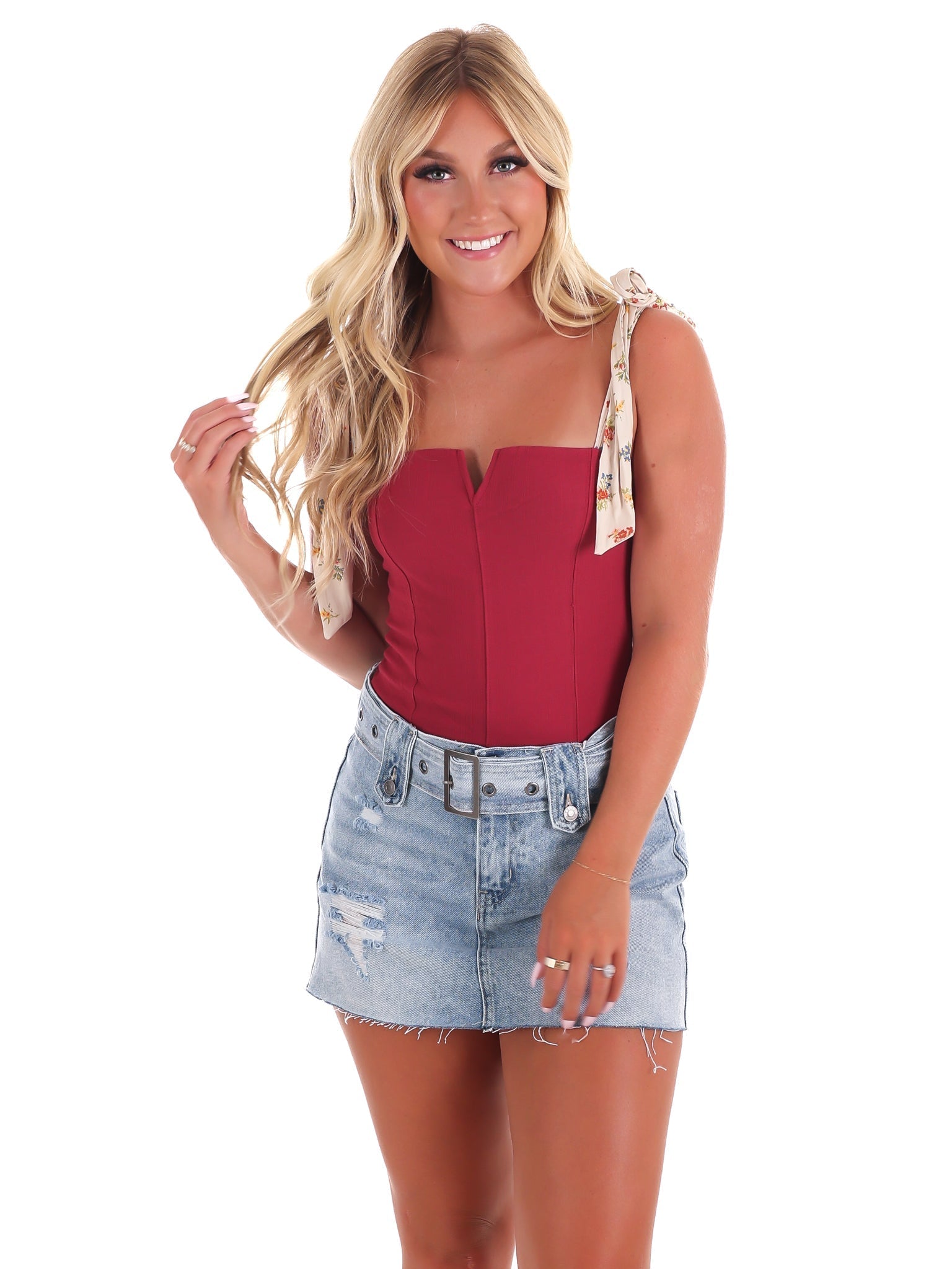 Free People Printed Lola Bodysuit