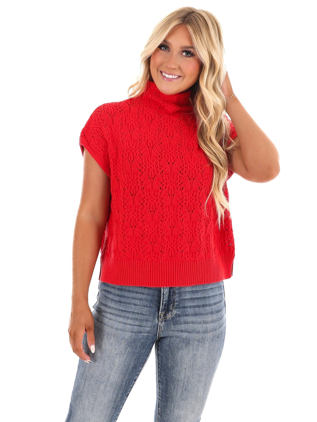 Free People Vickie Mock Neck Sweater