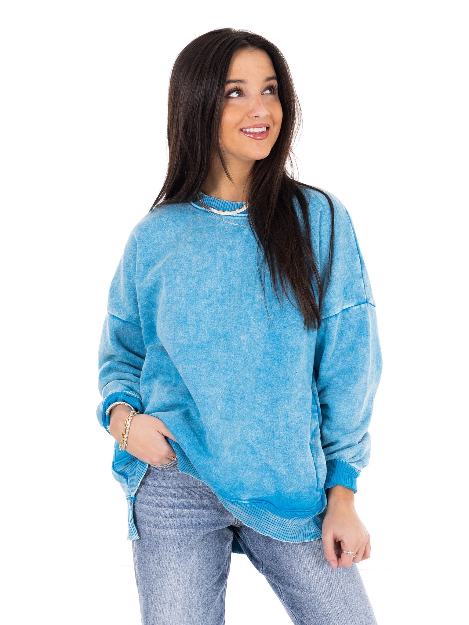 Comfy Acid Wash Pullover