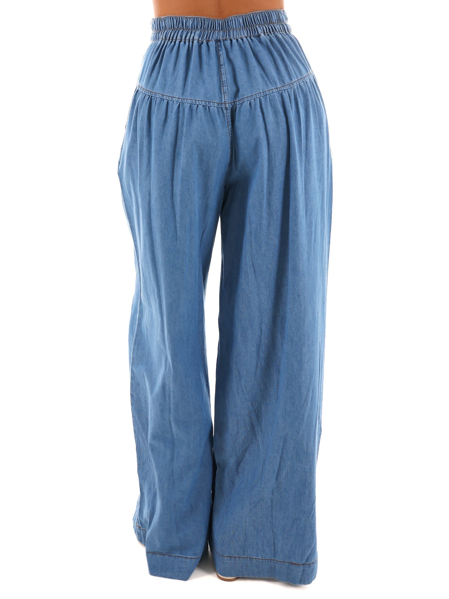 Everblue High-Waist Wide Leg Pants