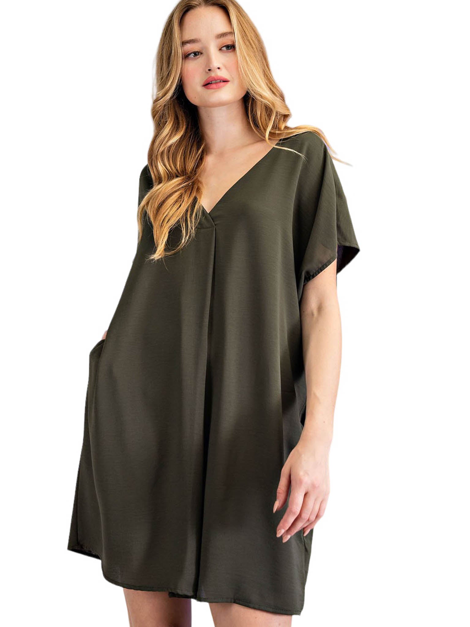 Curvy Love Me V Neck Dress