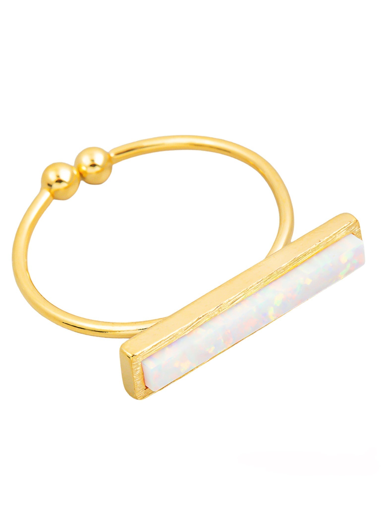 Delicate Bar Charm Ring