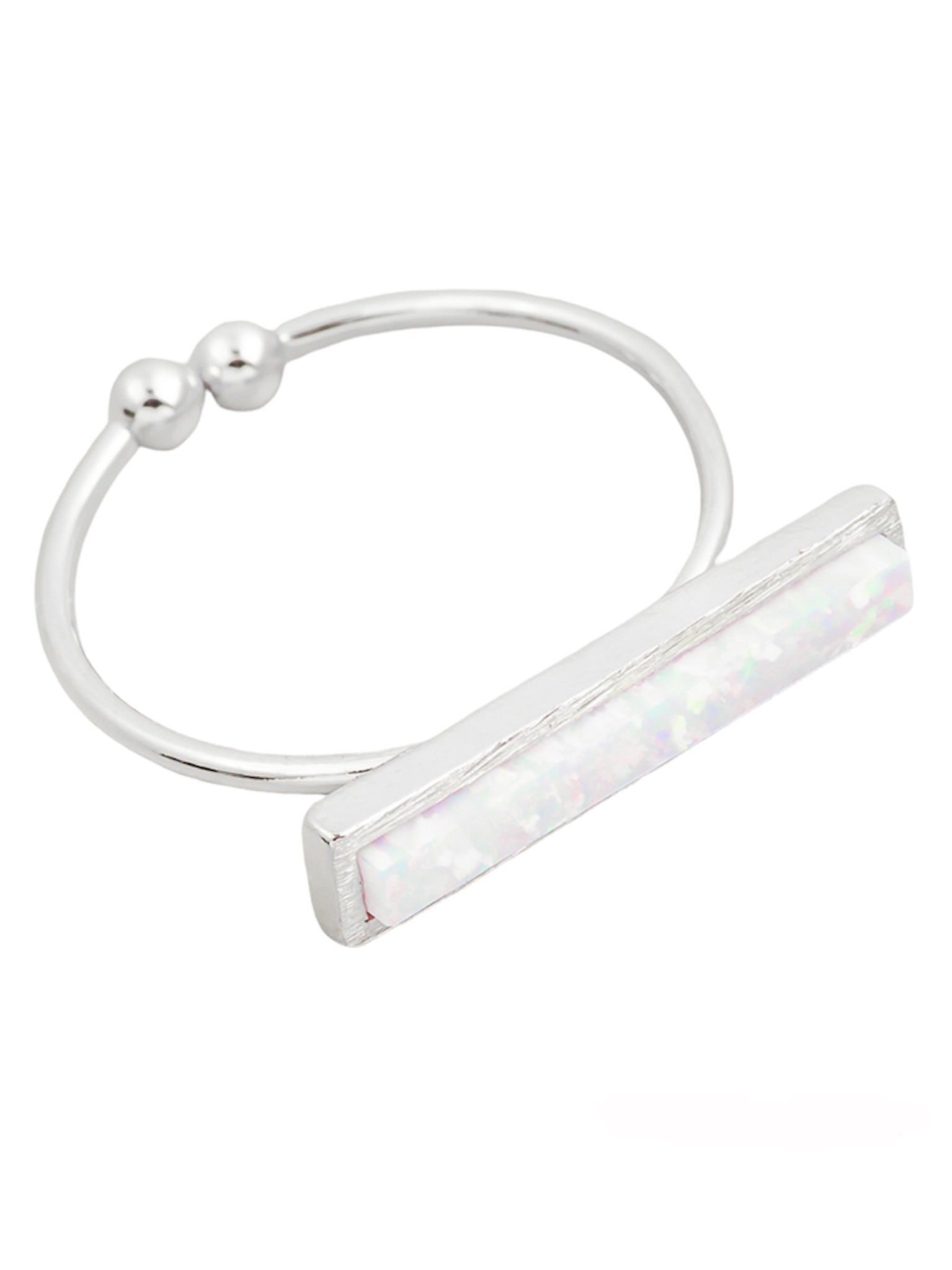 Delicate Bar Charm Ring