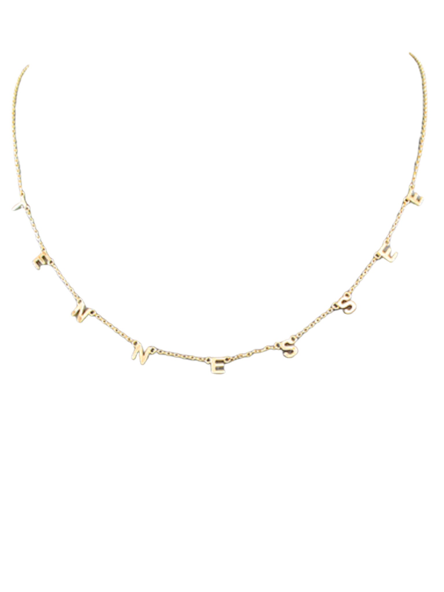 Gold Tennessee State Letter Necklace