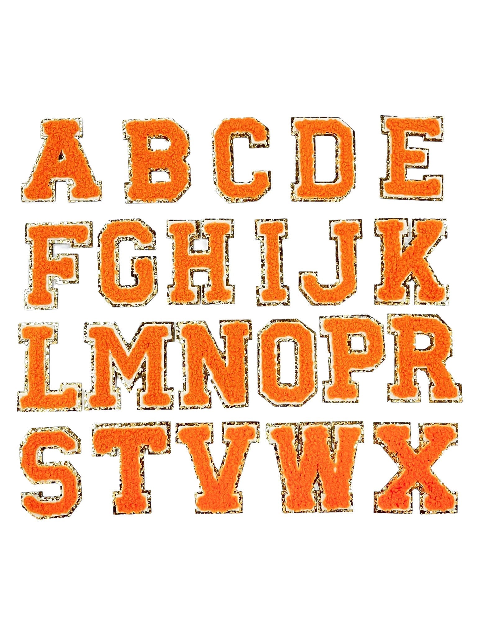 Gameday Orange Chenille Letter 5.5cm Patch